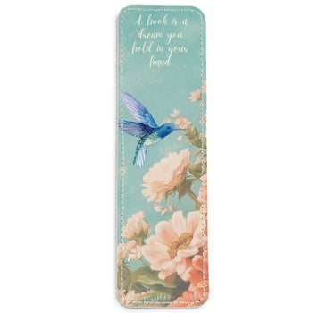 Dream In Bloom Leather Bookmark