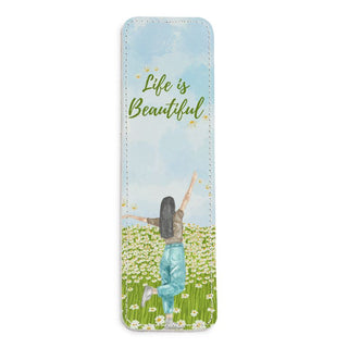 Life is Beautiful Leather Bookmark