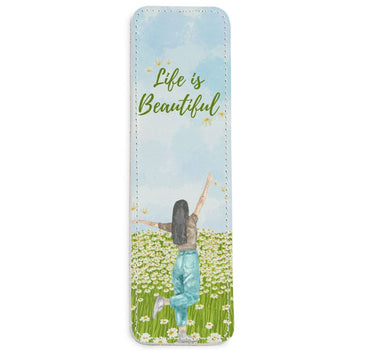 Life is Beautiful Leather Bookmark