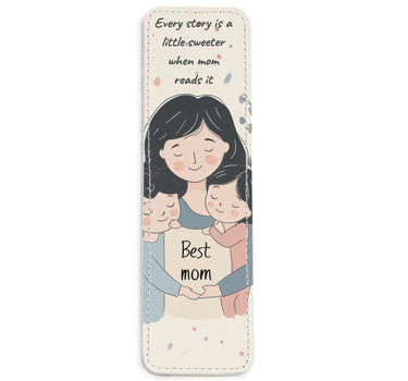 Best Mom Leather Bookmark