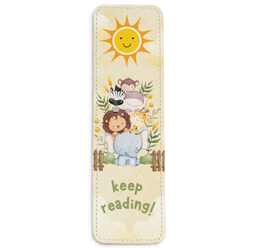 Keep Reading Safari Pals Leather Bookmark