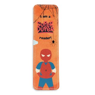 Super Duper Spiderman Leather Bookmark