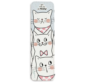 You Had Me At Meow Leather Bookmark