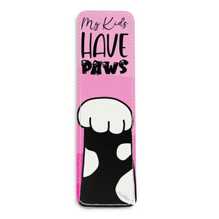 My kids have paws Leather Bookmark