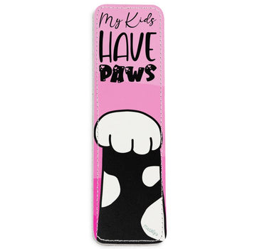 My kids have paws Leather Bookmark