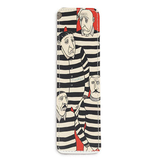 Striped Characters Leather Bookmark