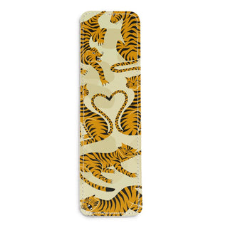 Playful Tigers Leather Bookmark