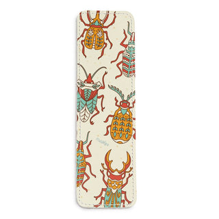 Vibrant Beetles  Leather Bookmark