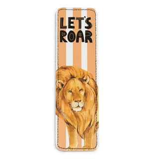 Let's Roar Lion Leather Bookmark