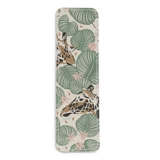 Botanical Giraffes Leather Bookmark