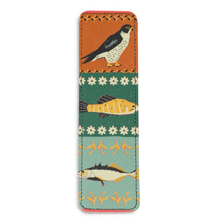 Falcon & Aquatics  Leather Bookmark