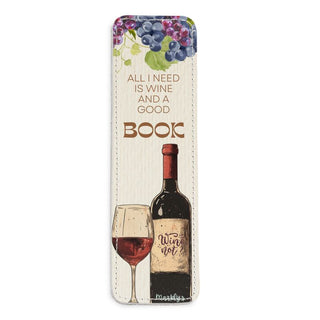 Wine Lovers  Leather Bookmark