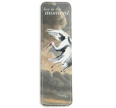 Live In The Moment  Leather Bookmark