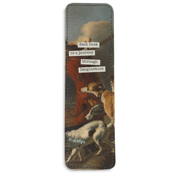 Classic Hounds Leather Bookmark