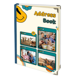 Customizable A5 Address Book with Photos