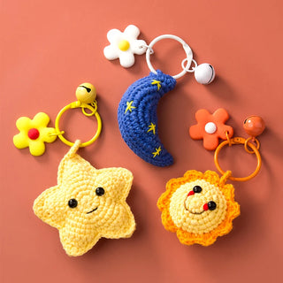 Crochet Book Charm: Sun, Moon & Flower Collection