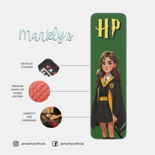 Harry Potter Leather Bookmark – Personalized Hufflepuff Design