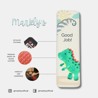 The Good Job Dino Leather Bookmark