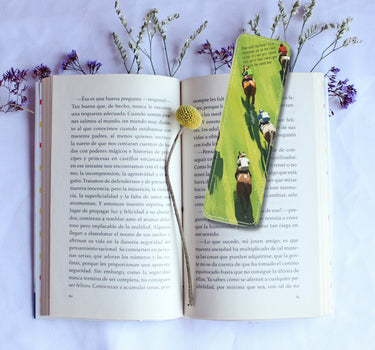 Race To The Finish Leather Bookmark