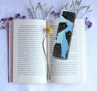 Playful Cats Leather Bookmark