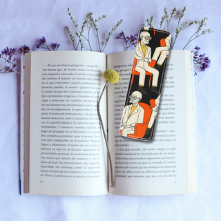 Orange Chair Man Leather Bookmark