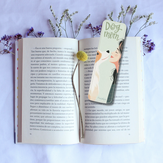 Dog Mom  Leather Bookmark