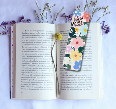 Life Is Sweet  Leather Bookmark