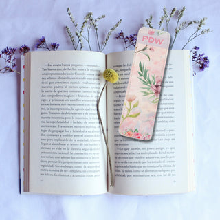 Personalised Bookmarks – Pastel Floral Monogram Design