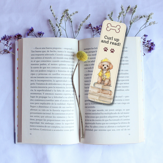 Curl Up And Read  Leather Bookmark