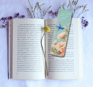 Dream In Bloom Leather Bookmark