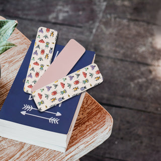 Colorful Insect Parade Leather Bookmark