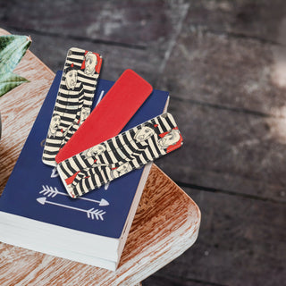 Striped Characters Leather Bookmark