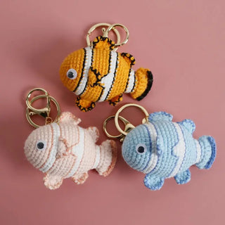 Crochet Book Charm: Fish Collection