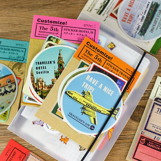 Vintage Travelers Notebook Stickers