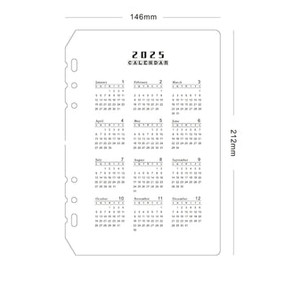 A5/A6 Planner Inserts with Themed Index Pages