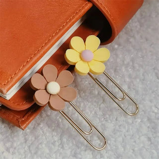 Flower Paper Clips for Planner Insert Pockets