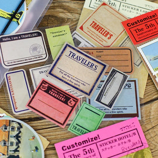 Vintage Travelers Notebook Stickers